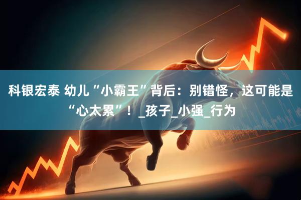 科银宏泰 幼儿“小霸王”背后：别错怪，这可能是“心太累”！_孩子_小强_行为